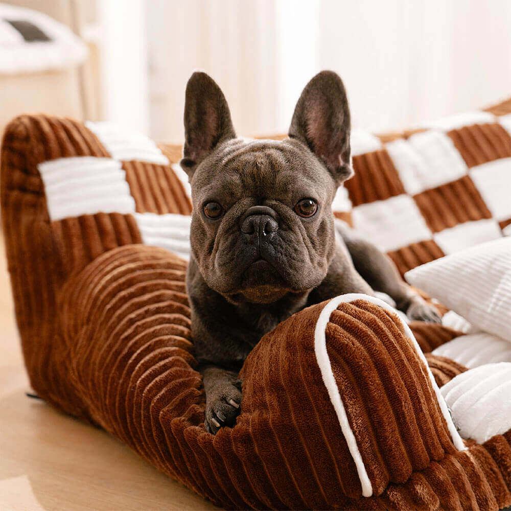 Lit orthopédique pour chien XXL avec dossier haut
