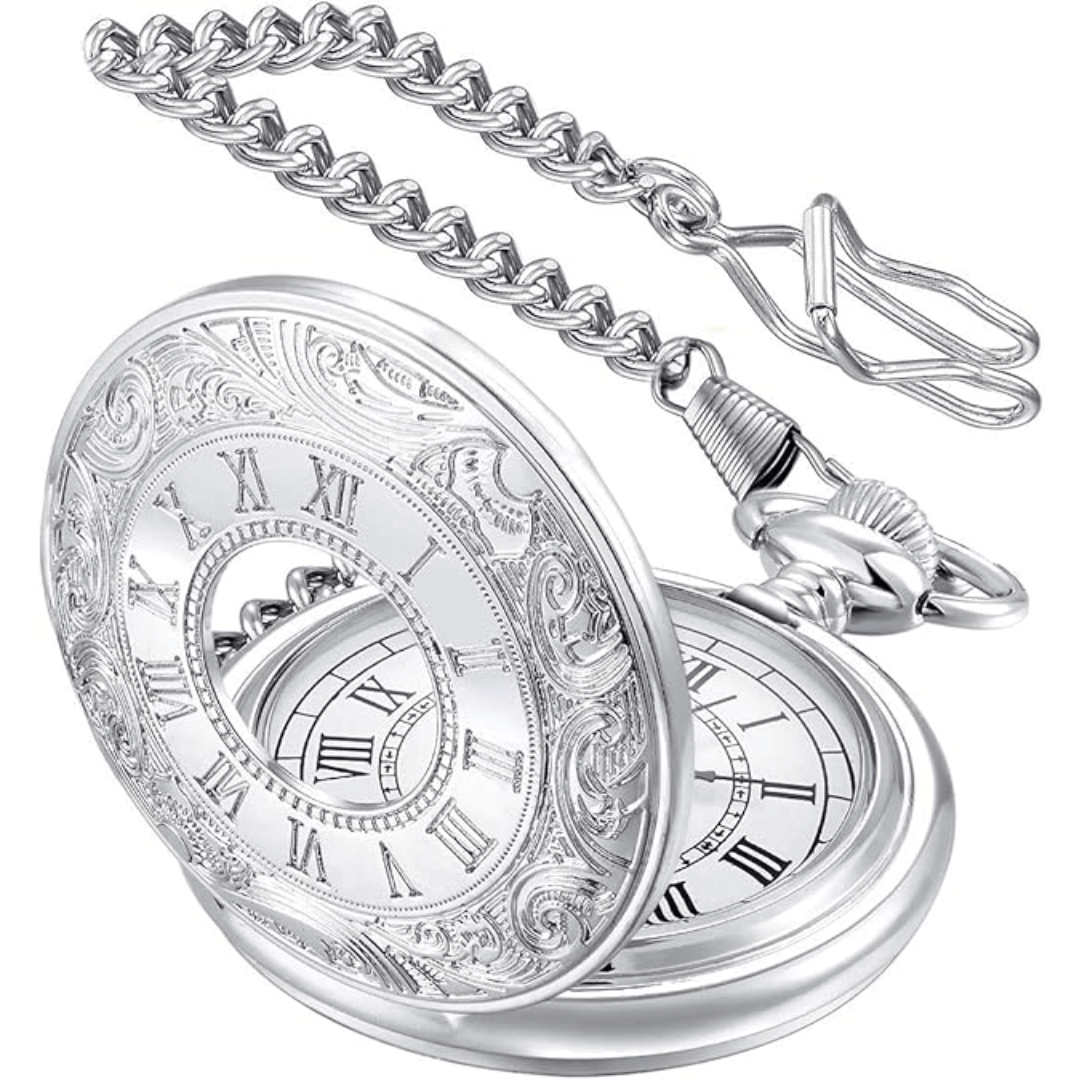 Elegante Vintage Taschenuhr mit Kette