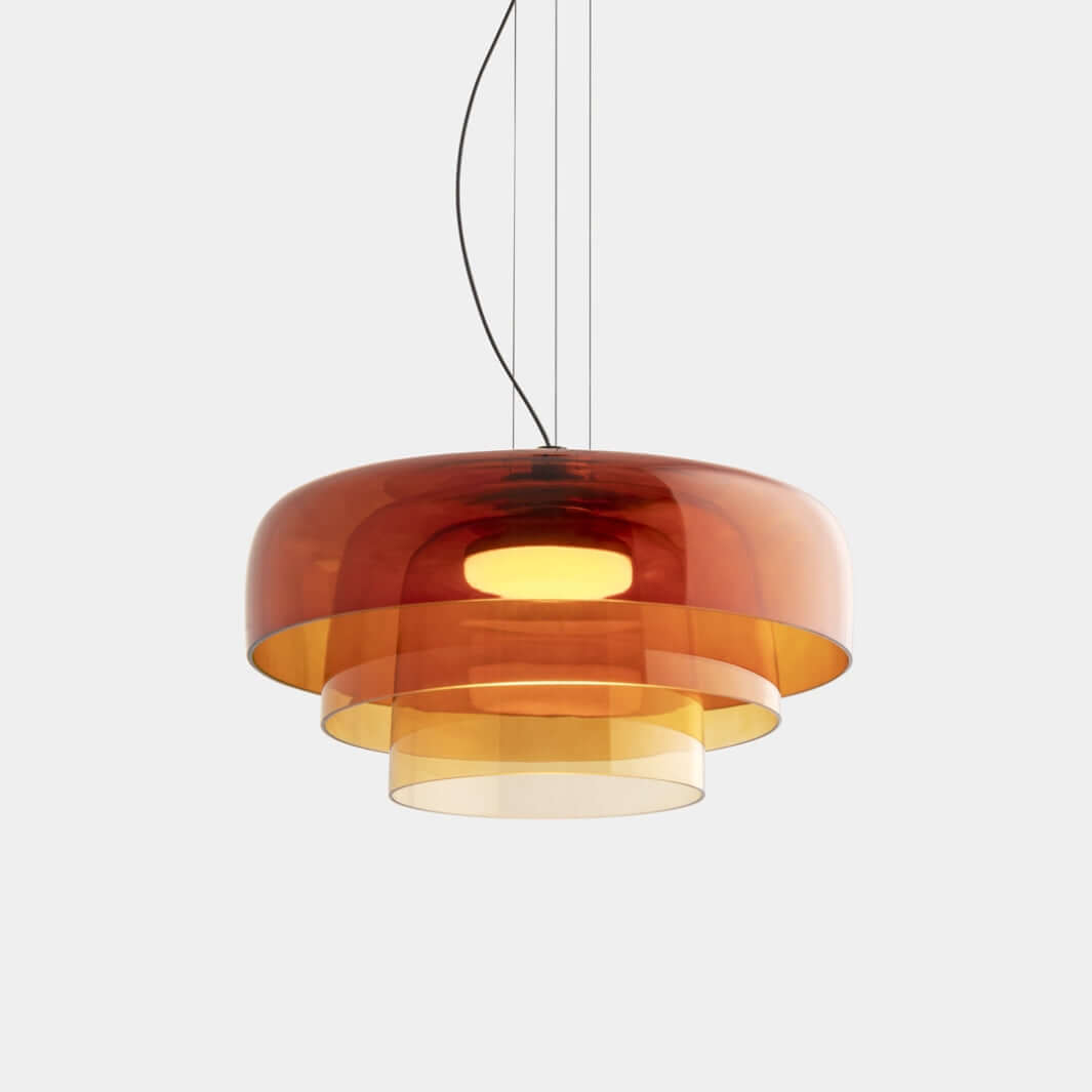 Elegante Glas-Pendelleuchte mit LED