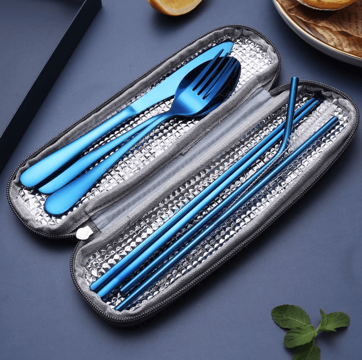 Ensemble de couverts compacts en acier inoxydable - Durable et élégant