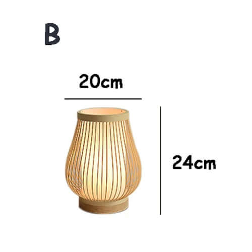 Japanische Tischlampe Bambus Zen Dekor