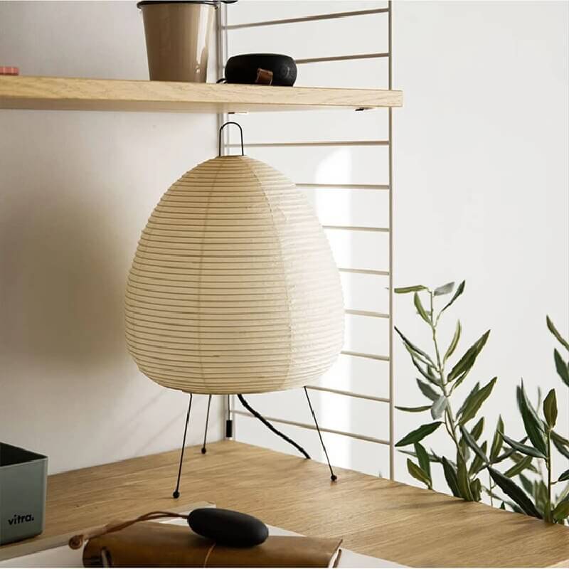 Lampe LED japonaise en papier de riz, lampadaire de salon