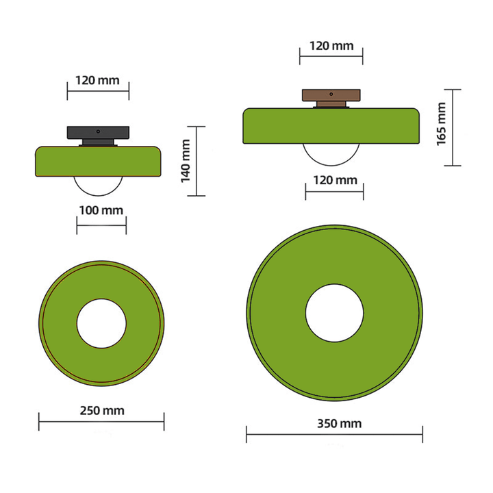 Plafonnier rond moderne en verre