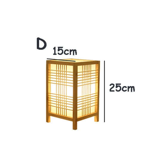 Japanische Tischlampe Bambus Zen Dekor