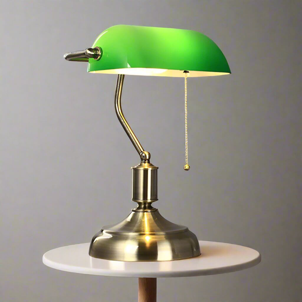 Elegante Glas-Tischlampe im europäischen Stil