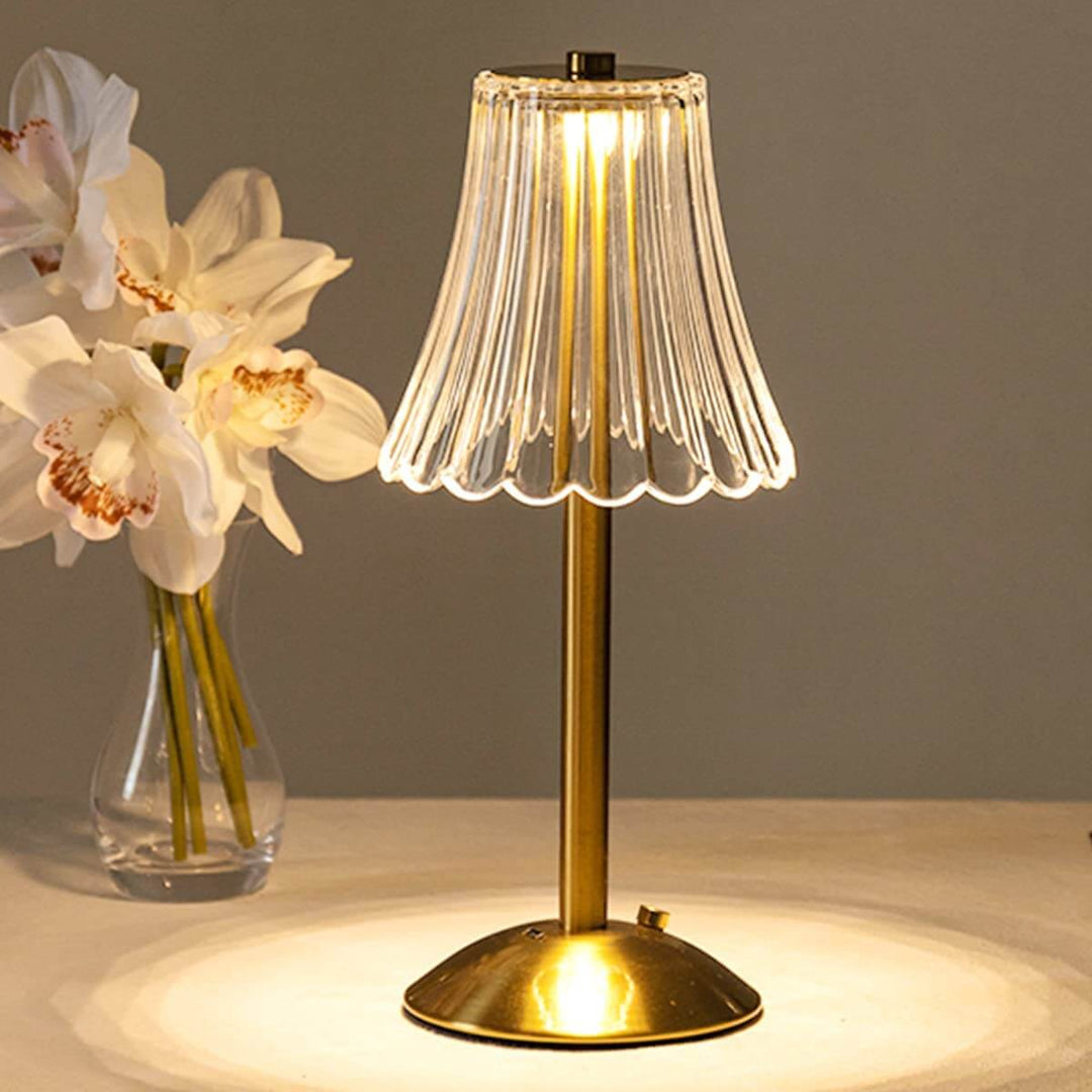 Lampe de table LED rétro rechargeable par USB à intensité variable