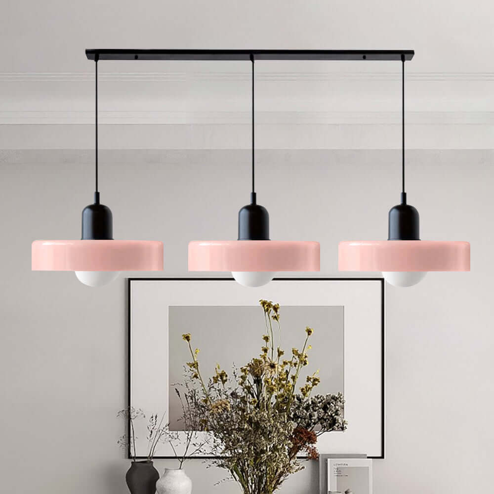Lampe suspendue Bauhaus à 3 têtes