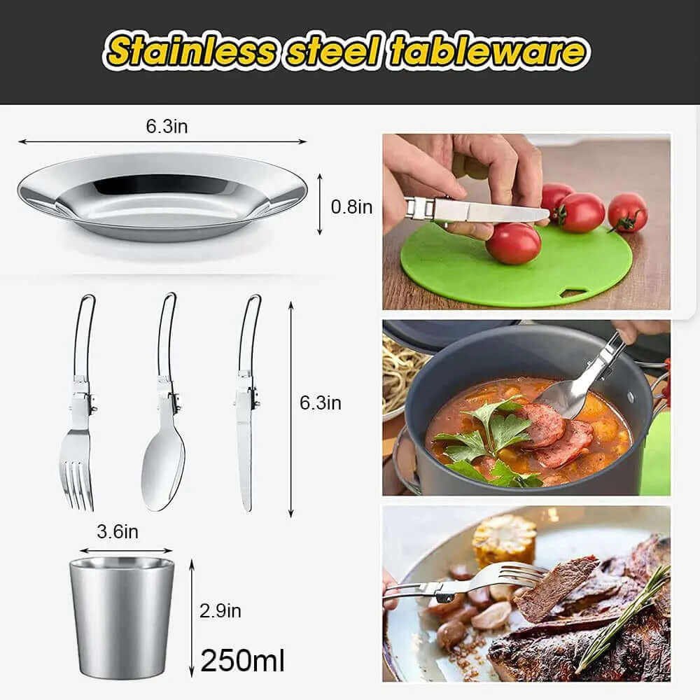 Leichtes Camping Kochset Outdoor