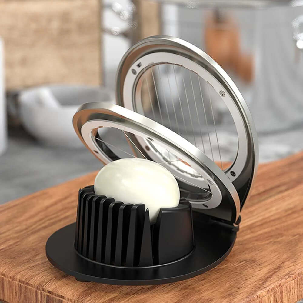 Vielseitiger 3-in-1 Eier-Schneider aus Edelstahl
