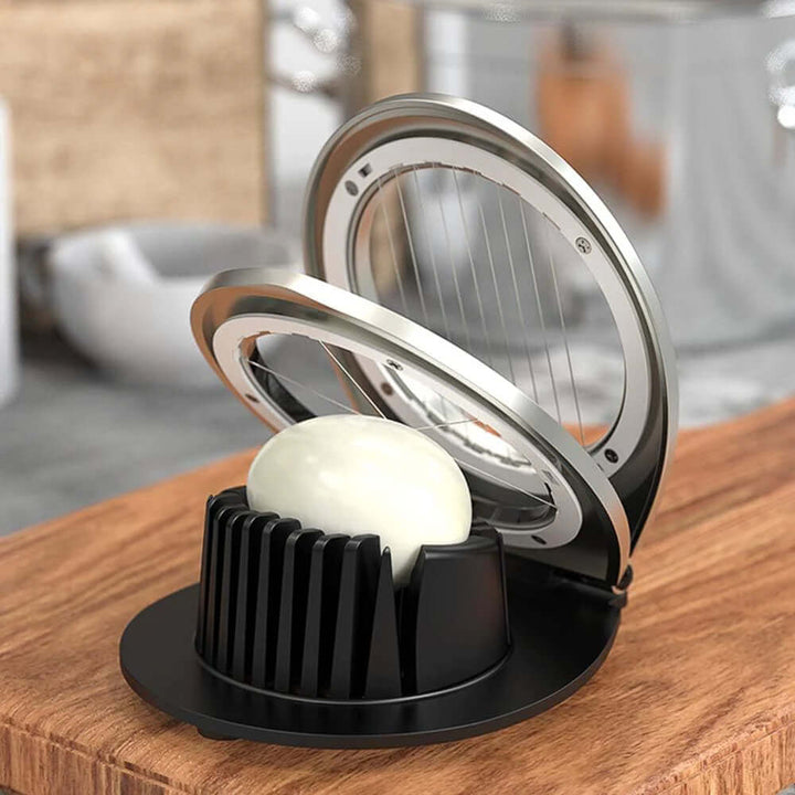 Vielseitiger 3-in-1 Eier-Schneider aus Edelstahl