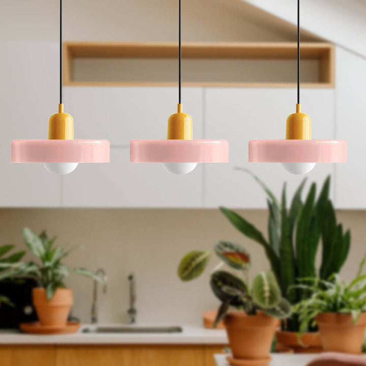 Lampe suspendue Bauhaus à 3 têtes