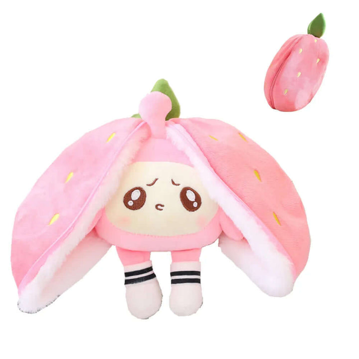 Peluche 2 en 1 - animal et fruit