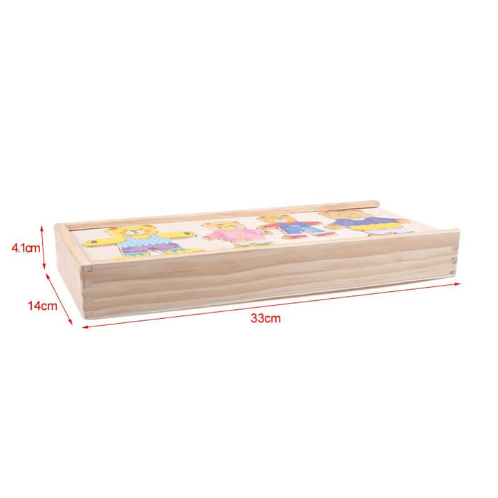 Holzpuzzle-Spielzeug für Kleinkinder - Kreatives Outfit-Spiel
