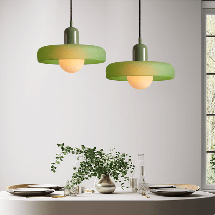 Bunte Glas-Hängelampe - Modernes Design