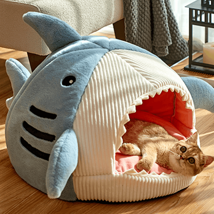 Grotte pour chat douillette avec coussin câlin