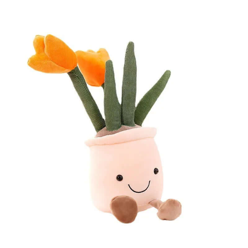 Peluche fleur câline - compagnon d'oreiller doux