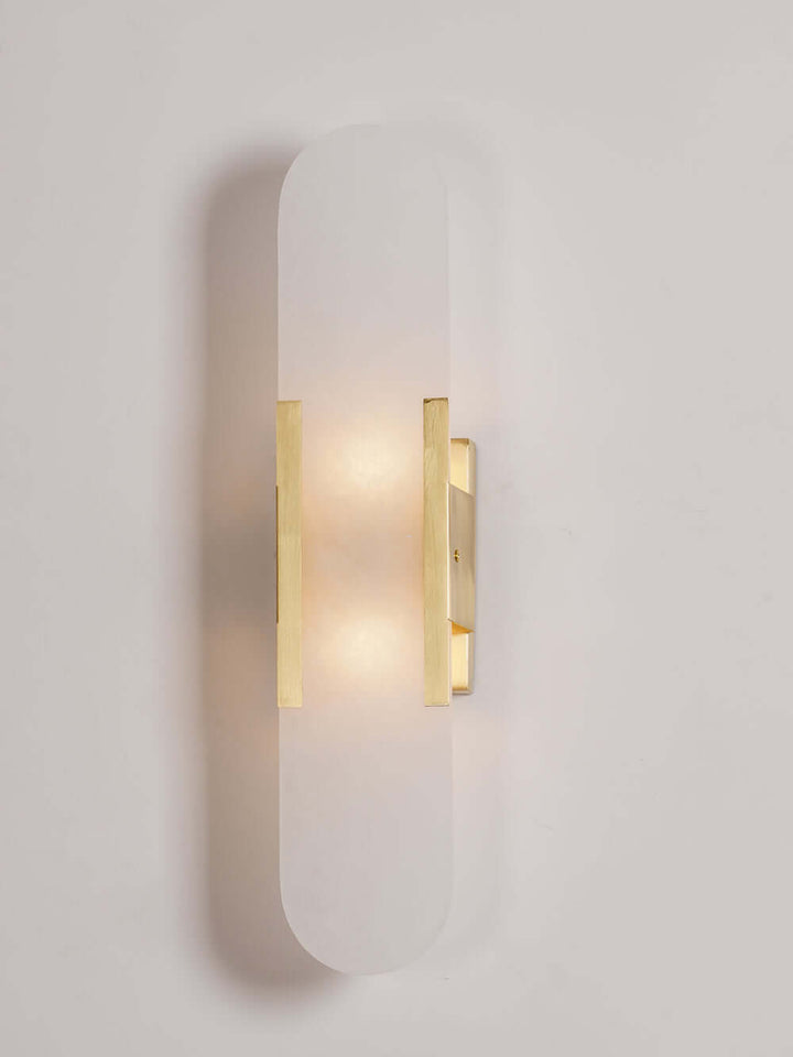 Langgestreckte Alabaster-Wandleuchte