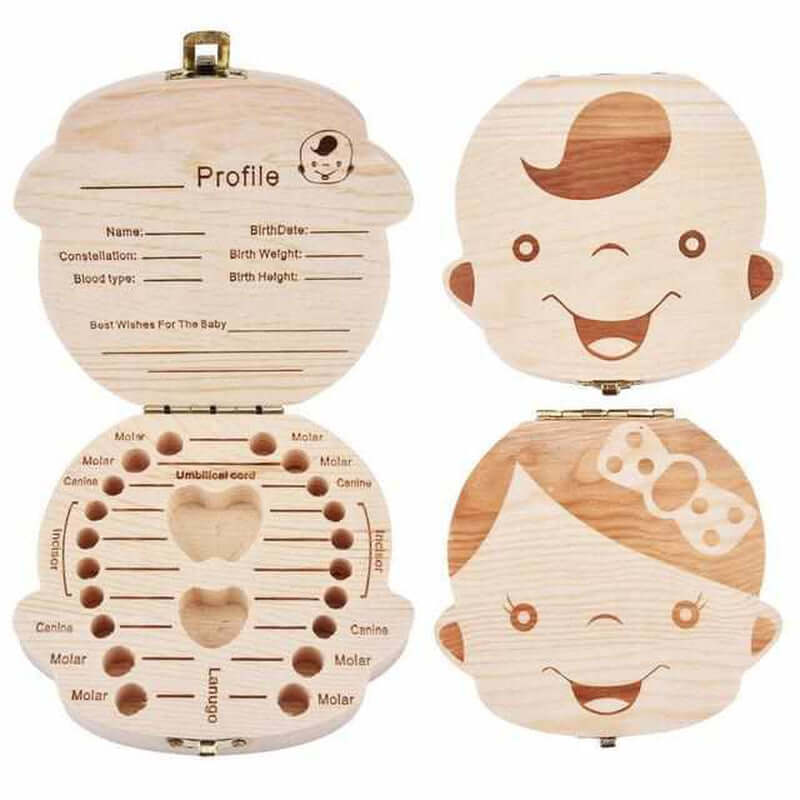 Holz-Milchzahnbox für Kinder - Erinnerungsbox