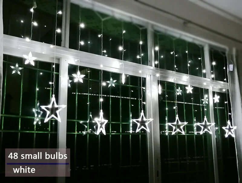 LED Sternenvorhang Lichterkette 3x3m Warmweiß