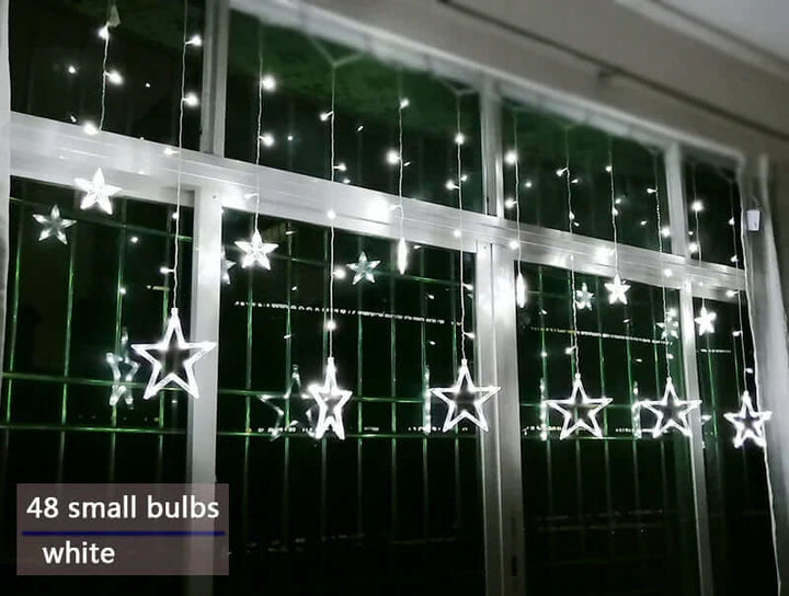 LED Sternenvorhang Lichterkette 3x3m Warmweiß
