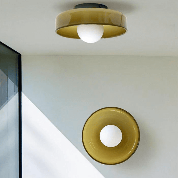 Runde LED Deckenleuchte Modern Glas Lampe