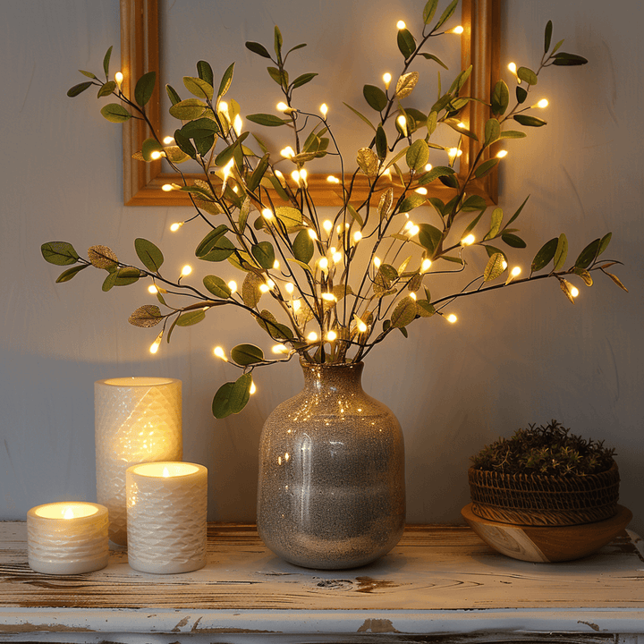 Dekorativer LED-Lichterzweig 70cm Warmweiß