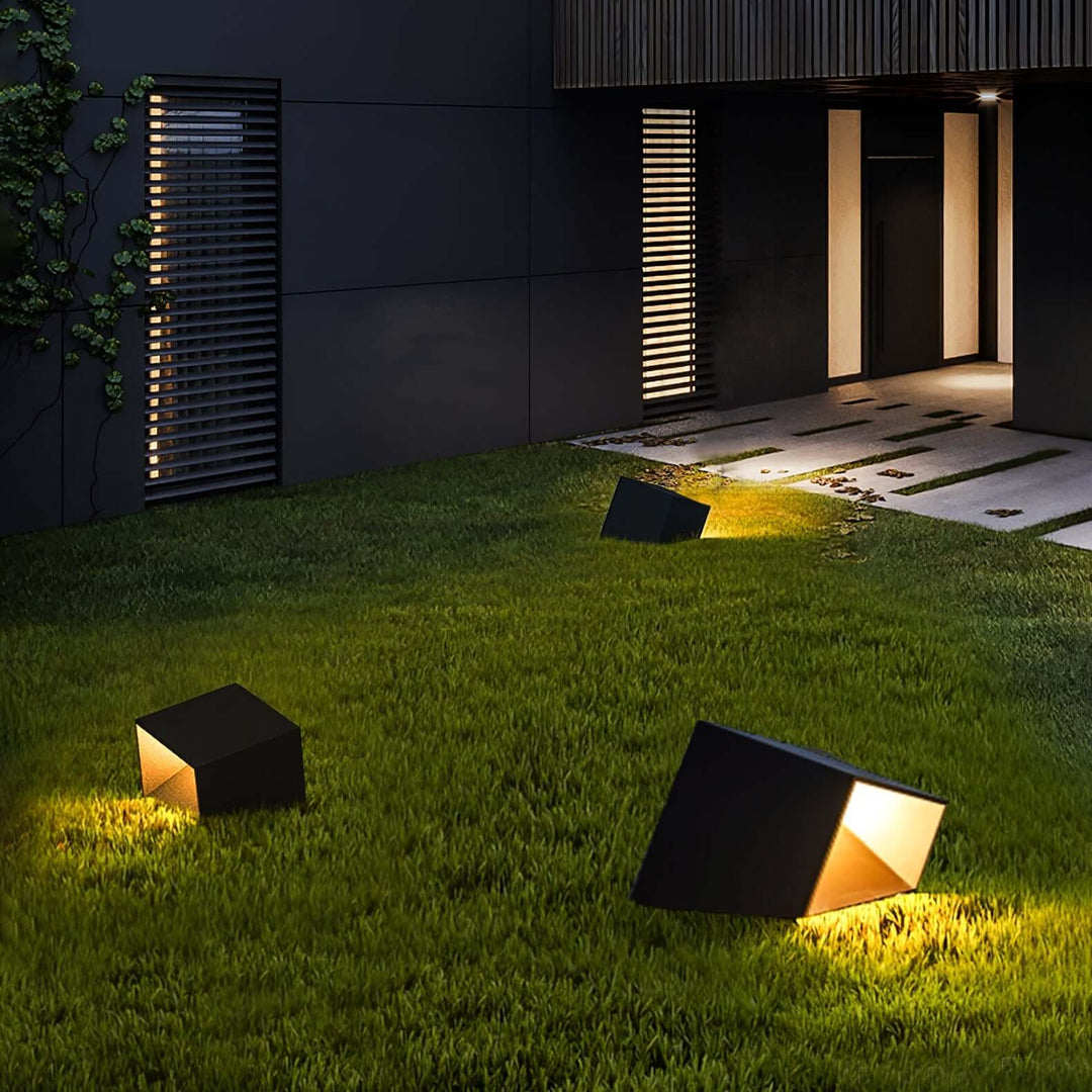 Solar Aussenleuchte Garten LED Würfel IP65