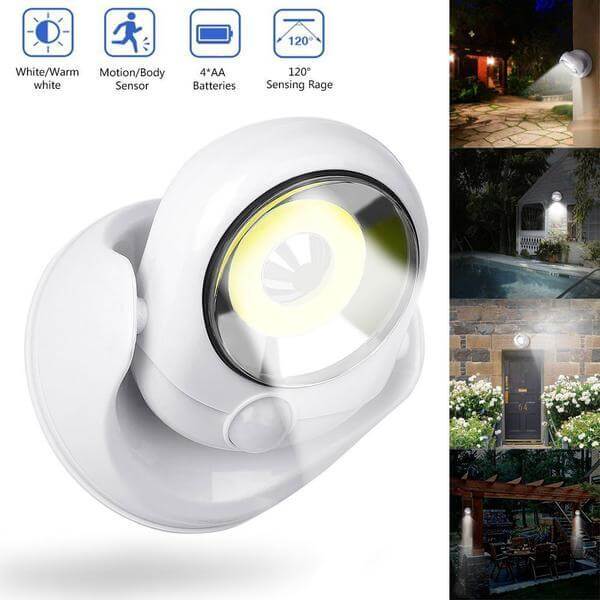 LED-Bewegungsmelder Lampe, 450 Lumen