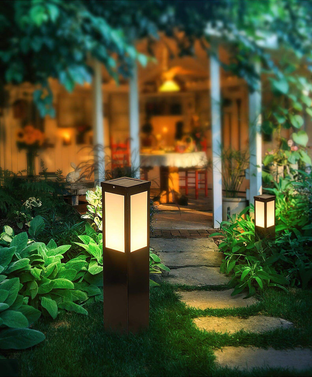 Moderne LED Pollerleuchte Außen Garten