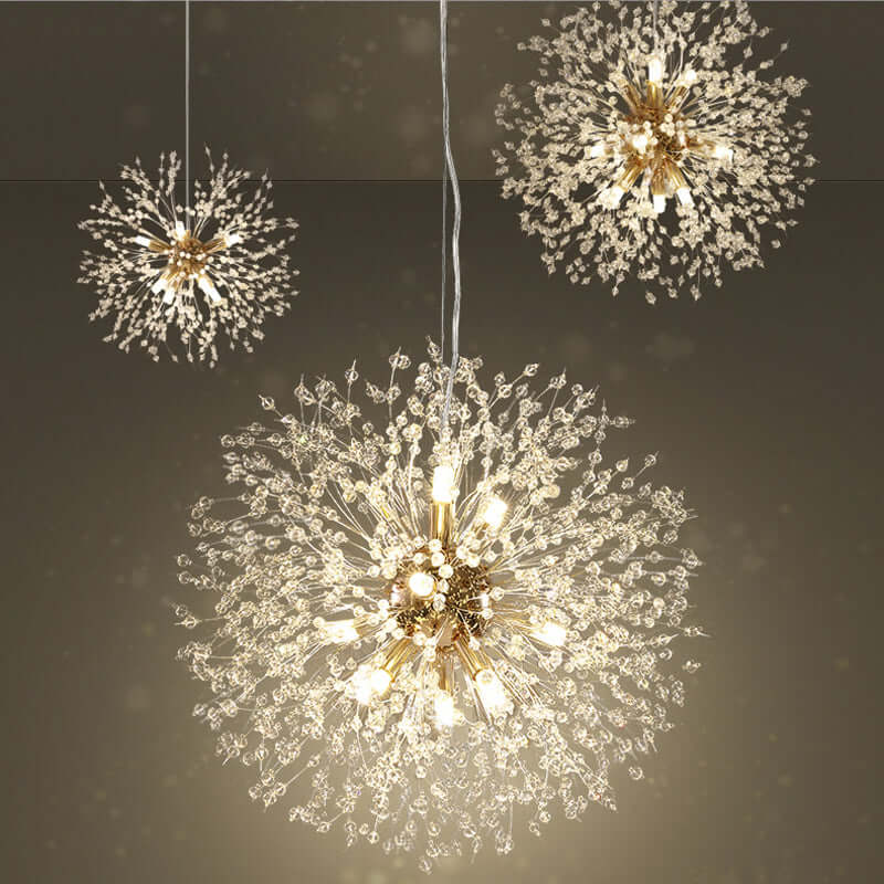 Suspension LED moderne en cristal