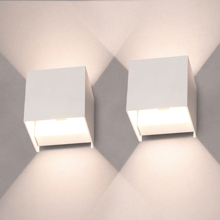 LED Kubus Wandleuchte, kabellos & dimmbar