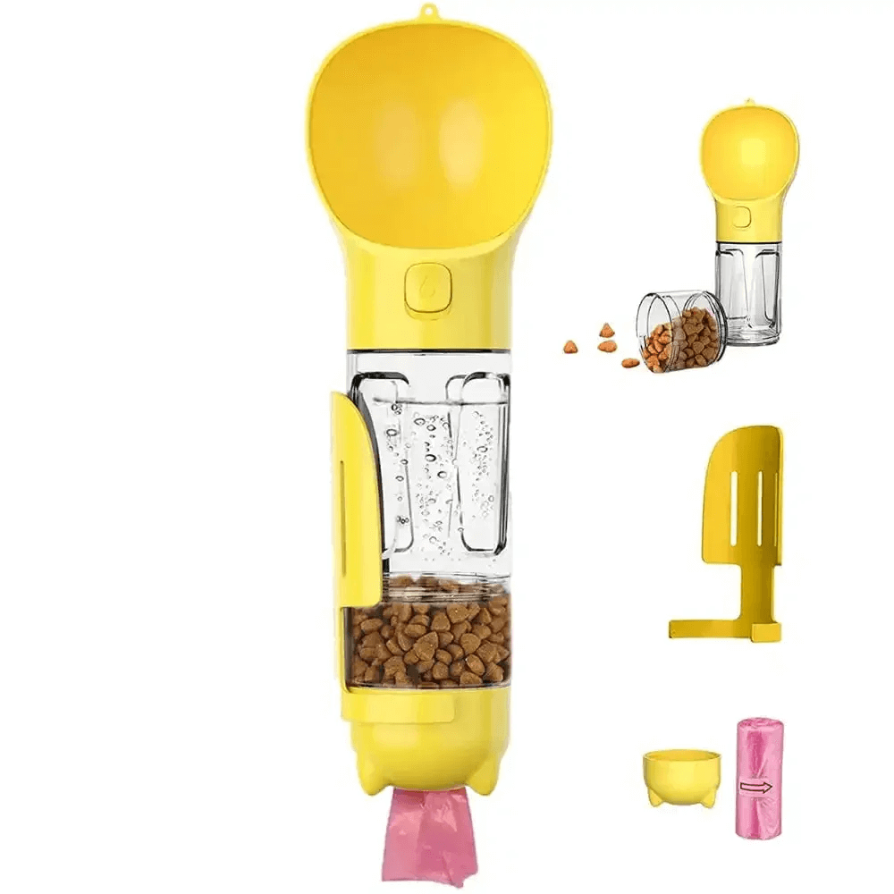 3-in-1 Tragbare Haustier Trinkflasche Wassernapf Futternapf