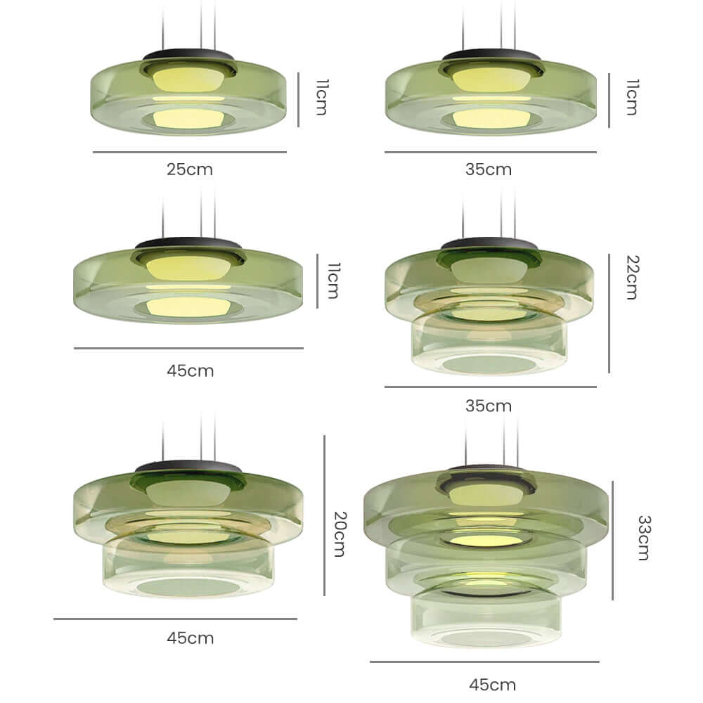 Élégante suspension en verre Bauhaus