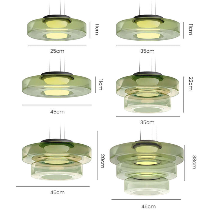 Élégante suspension en verre Bauhaus