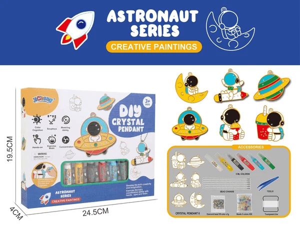 DIY Schlüsselanhänger Set - Glitzerndes Malvergnügen
