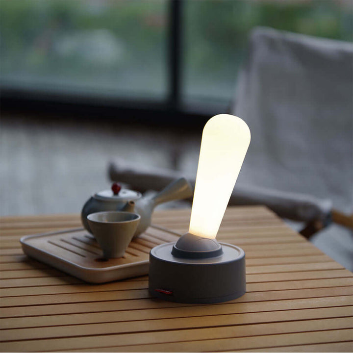 Lampe de table LED rétro à levier rechargeable
