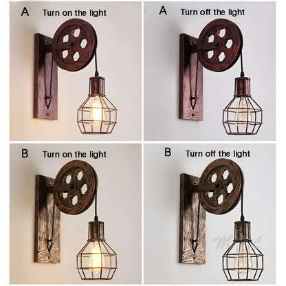 Vintage Industrie LED Wandleuchte