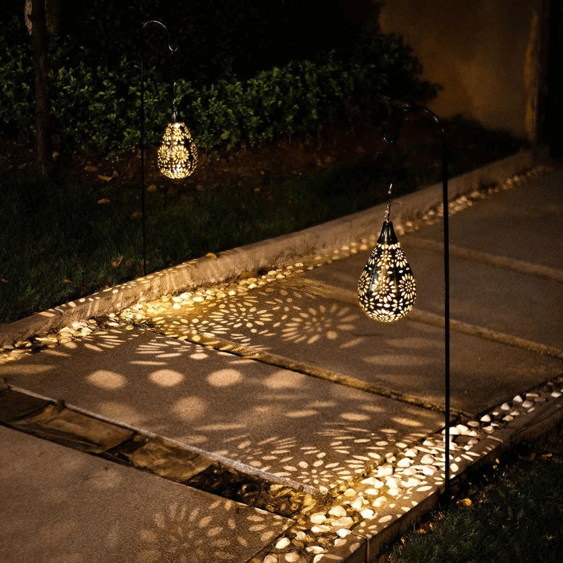 Solar Hängeleuchte Außen - Gartenlampe Solarbetrieben
