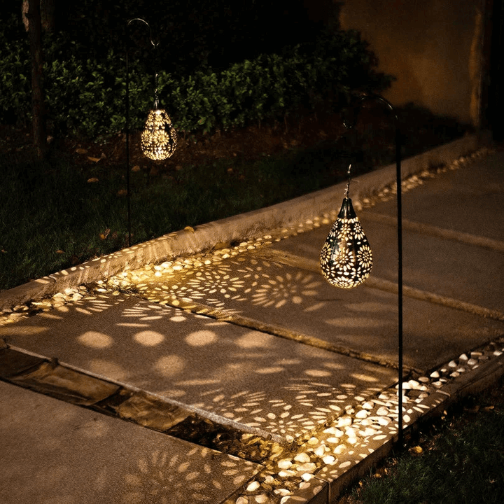Solar Hängeleuchte Außen - Gartenlampe Solarbetrieben