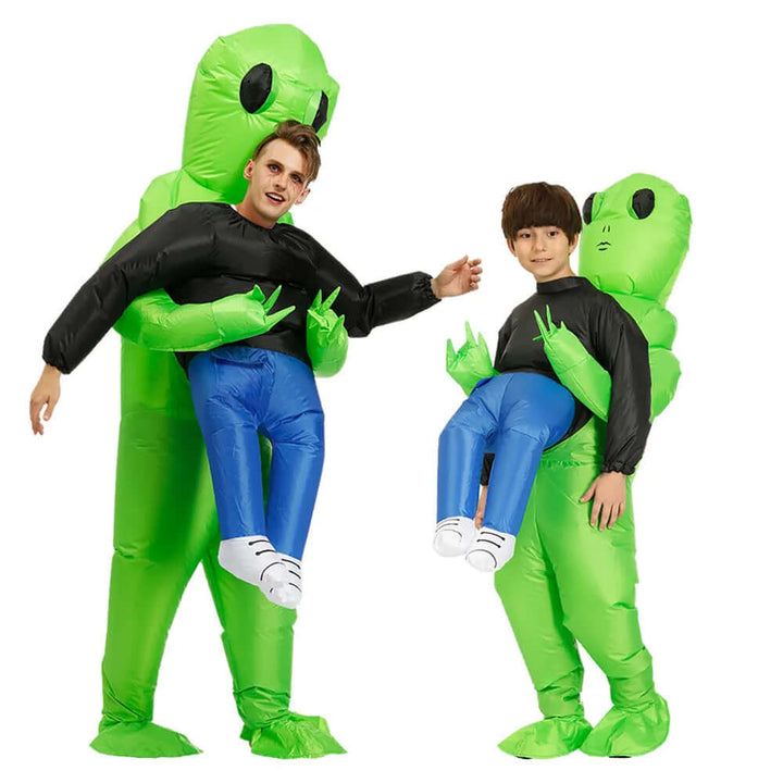 Aufbläsbares Alien-Kostüm - Kinder & Erwachsene