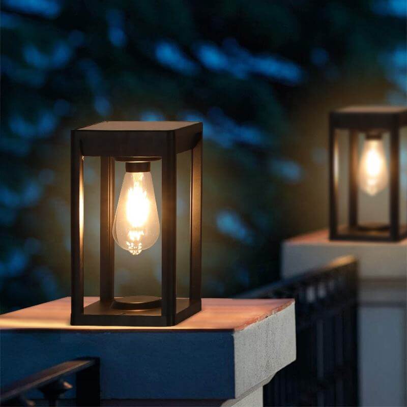 Solar-Säulenlampe mit Bewegungsmelder