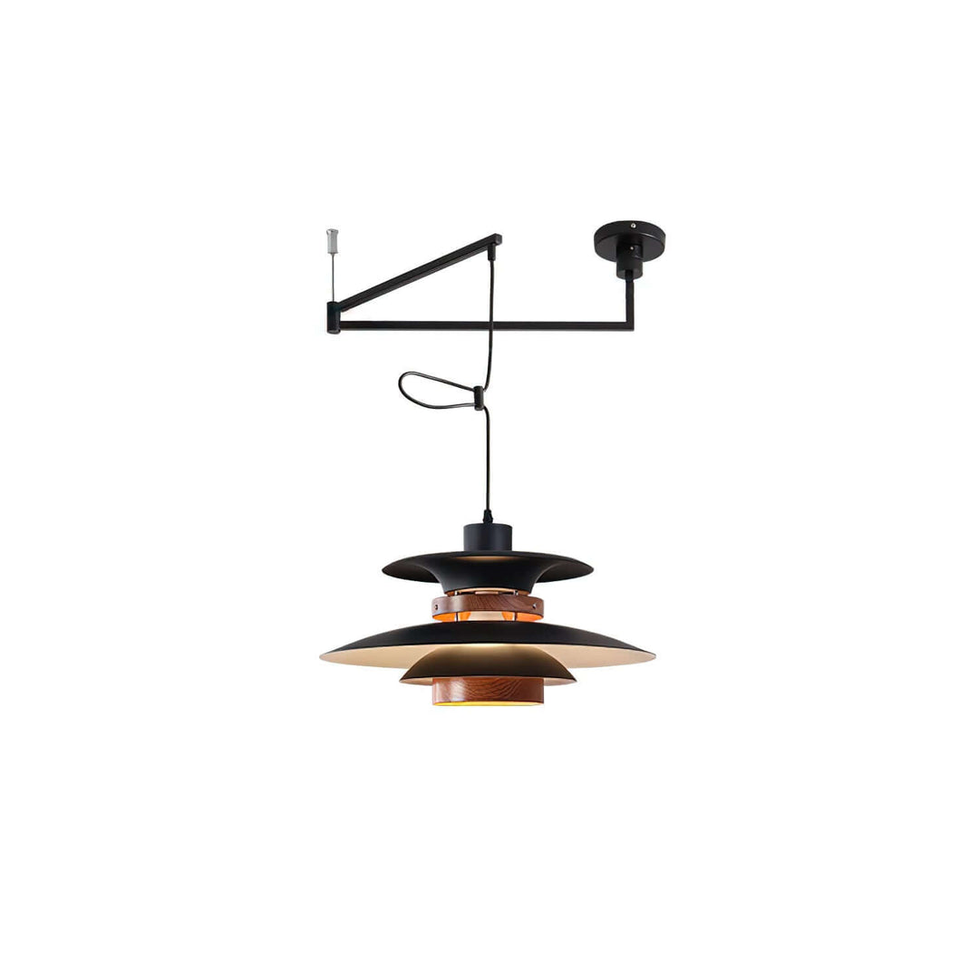 4-Schirm Pendelleuchte - Schwenkarm Design