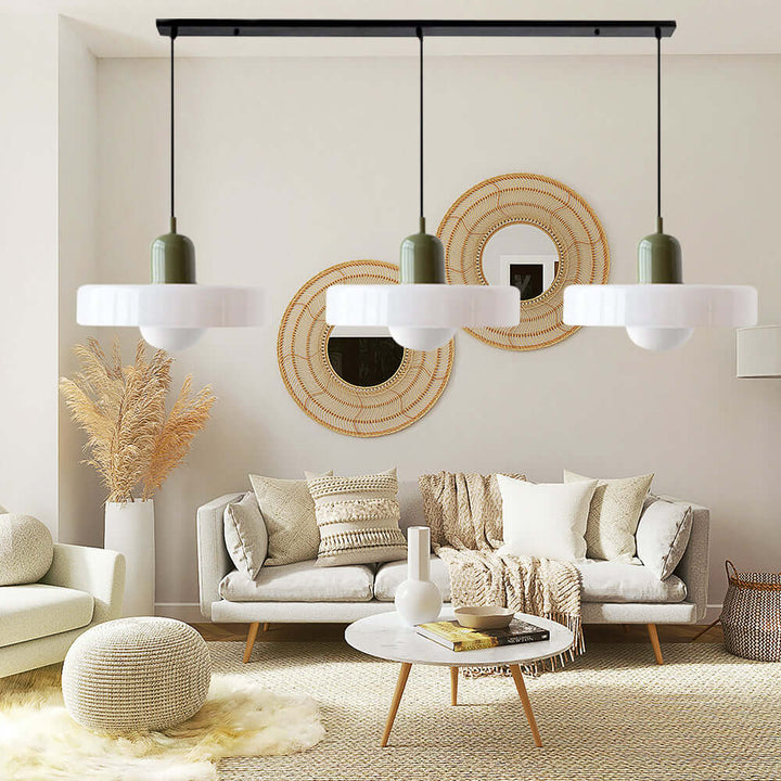Lampe suspendue Bauhaus à 3 têtes