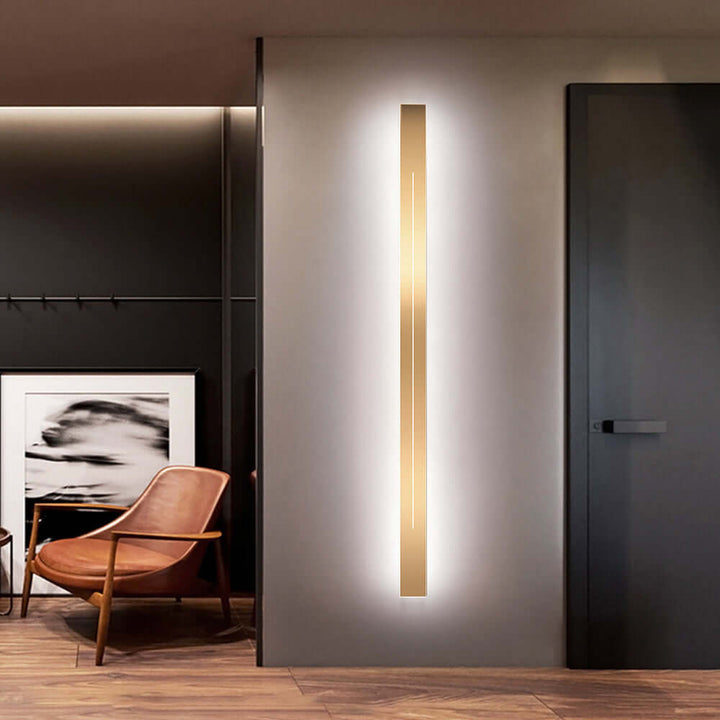 Moderne LED Wandleuchte Gold Schwarz Innen