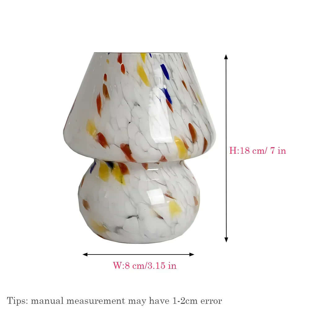 Lampe champignon décorative en verre