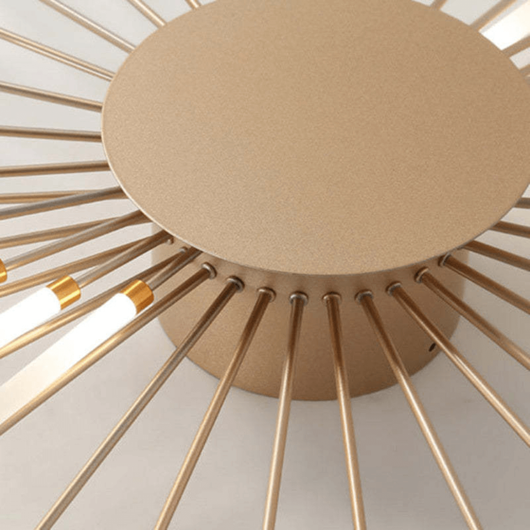 Grand plafonnier LED moderne en métal blanc acrylique