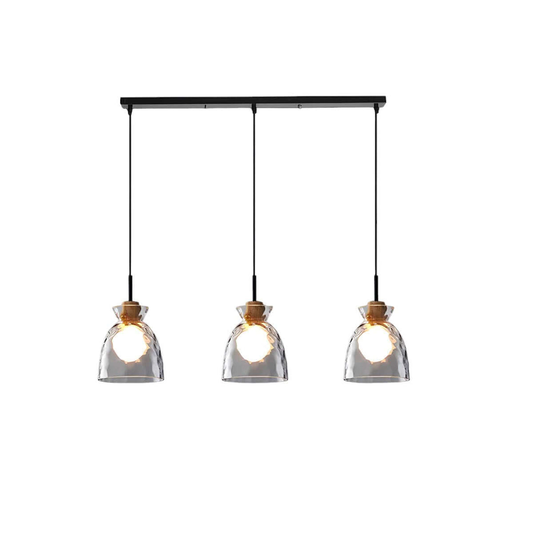 Moderner Glas-Kronleuchter, 1/3 Köpfe