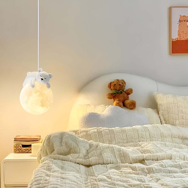Kinderzimmer Hängeleuchte Mond & Tiere