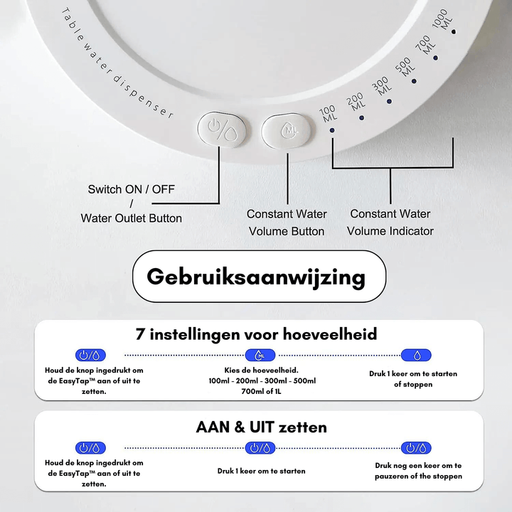 Tragbarer Wasserzapfer für Bett & Schreibtisch