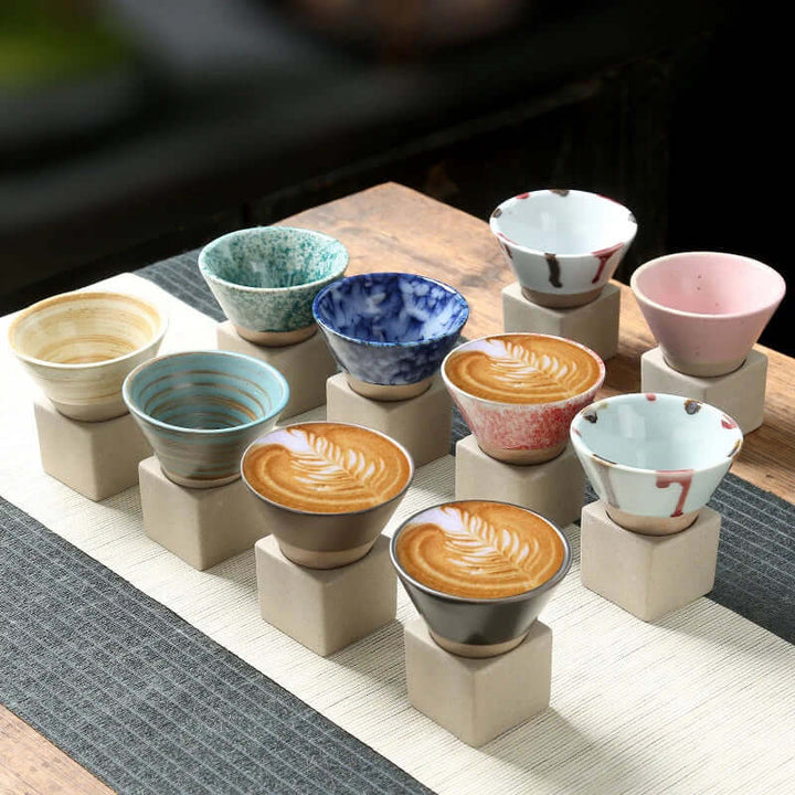 Handgefertigte Keramik Teetasse - Japanischer Stil